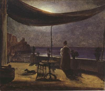 Thomas Fearnley Moonlight in Amalfi (mk22) France oil painting art